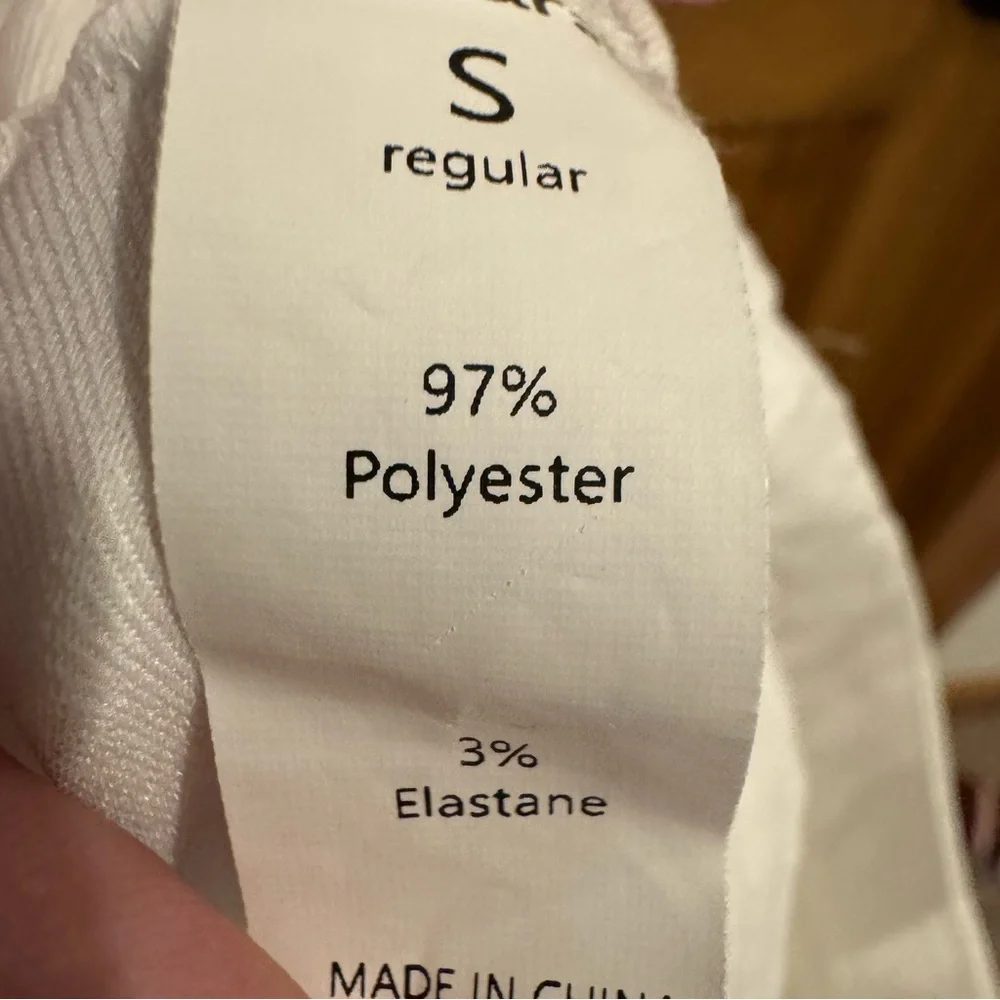 Halara Flex Mid Rise Pocket Barrel Leg Work Pants White S - Picture 11 of 12